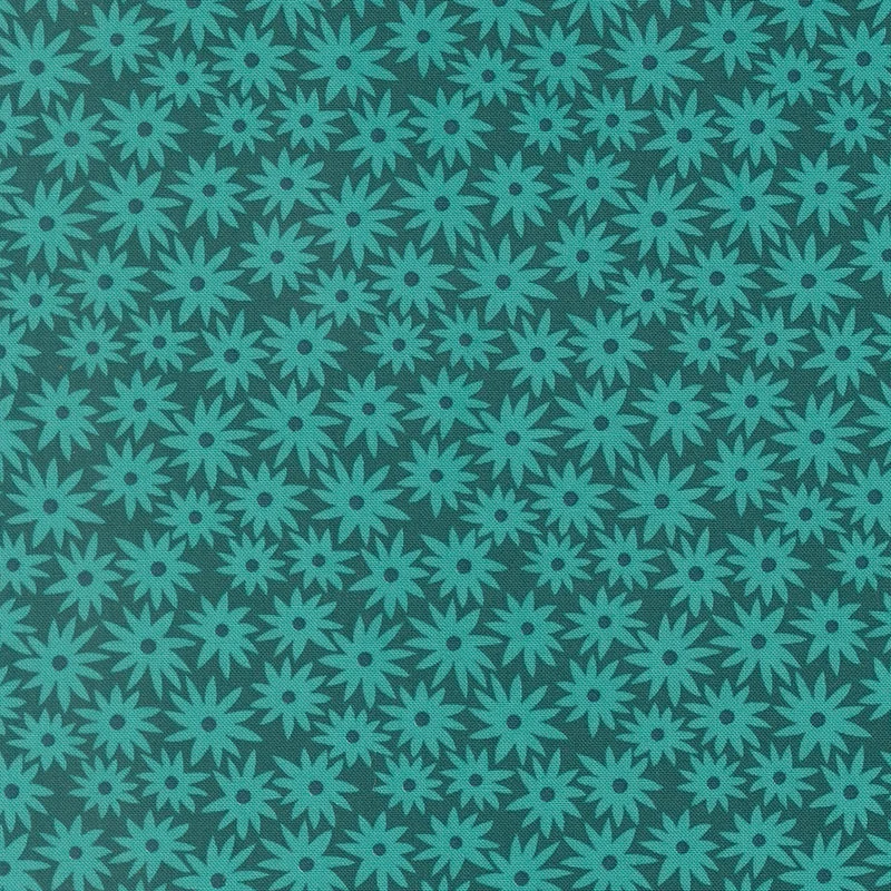 Elizabeth Hartman - Scenery - Sedum Floral Dark Teal